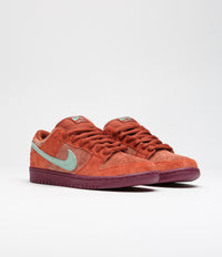 Nike SB Dunk Low Pro Premium Shoes - Mystic Red / Emerald Rise - Rugged Orange thumbnail