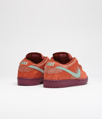 Nike SB Dunk Low Pro Premium Shoes - Mystic Red / Emerald Rise - Rugged Orange thumbnail