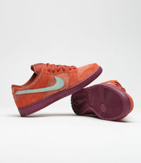 Nike SB Dunk Low Pro Premium Shoes - Mystic Red / Emerald Rise - Rugged Orange thumbnail