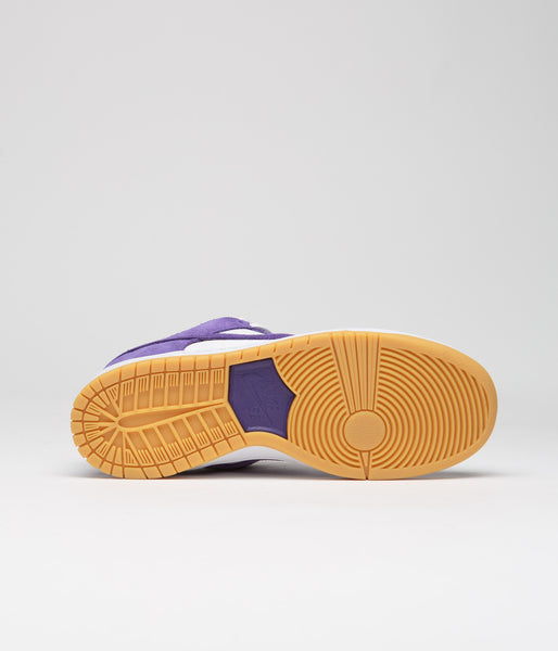 Nike SB Dunk Low Pro Shoes - Court Purple / Court Purple - White 
