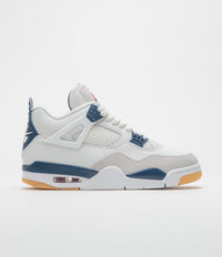 Nike SB x Air Jordan 4 Shoes - Summit White / White - Navy - Neutral Grey thumbnail