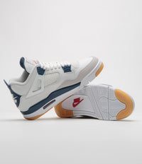 Nike SB x Air Jordan 4 Shoes - Summit White / White - Navy - Neutral Grey thumbnail