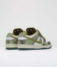 Nike SB x Alexis Sablone Dunk Low Pro 'Chameleon' Shoes - Oil Green / Desert Moss - White thumbnail
