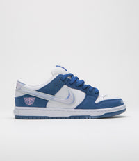 Nike SB x Born X Raised Dunk Low Pro Shoes - Deep Royal / White - Black thumbnail