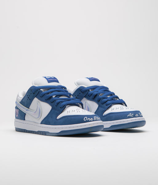 Nike SB x Born X Raised Dunk Low Pro Shoes - Deep Royal / White