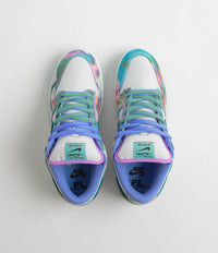 Nike SB x Futura Laboratories Dunk Low OG Shoes - Bleached Aqua / Geode Teal - White thumbnail