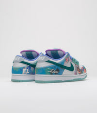 Nike SB x Futura Laboratories Dunk Low OG Shoes - Bleached Aqua / Geode Teal - White thumbnail