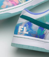 Nike SB x Futura Laboratories Dunk Low OG Shoes - Bleached Aqua / Geode Teal - White thumbnail