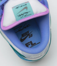 Nike SB x Futura Laboratories Dunk Low OG Shoes - Bleached Aqua / Geode Teal - White thumbnail