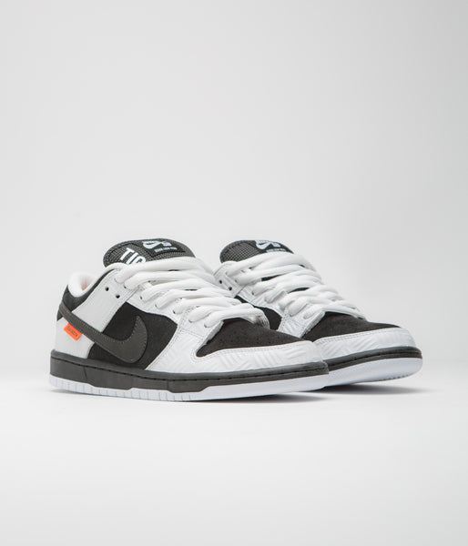Nike SB x Tightbooth Dunk Low Pro Shoes - White / Black - Safety Orange