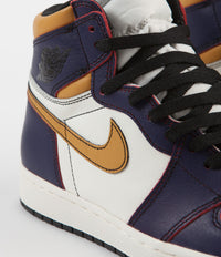 Nike SB Air Jordan 1 OG Defiant Shoes - Court Purple / Black - Sail - University Gold thumbnail