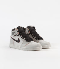 Nike SB Air Jordan 1 OG Defiant Shoes - Light Bone / Black - Crimson Tint - Hyper Pink thumbnail