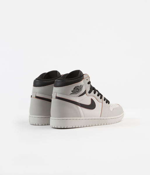 Nike sb x air jordan 1 high og defiant nyc to paris light bone - black - crimson tint best sale