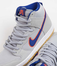 Nike SB Dunk High 'New York Mets' Premium Shoes - Cloud Grey / Rush Blue - Team Orange - White thumbnail