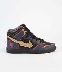 Nike SB Dunk High Pro 'Gundam' Shoes - Thunder Blue / Metallic Gold thumbnail