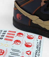 Nike SB Dunk High Pro 'Gundam' Shoes - Thunder Blue / Metallic Gold thumbnail