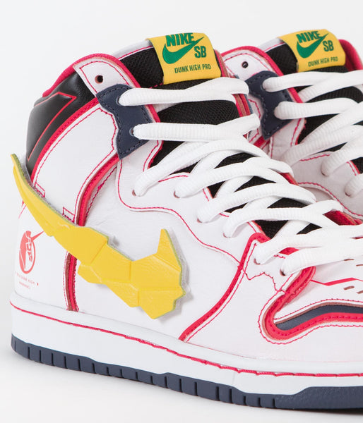 Nike SB Dunk High Pro 'Gundam' Shoes White Amarillo