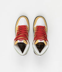 Nike SB Dunk High Pro 'Kebab and Destroy' Shoes - Topaz Gold / Chile Red - Fauna Brown - White - Black - Celadon thumbnail