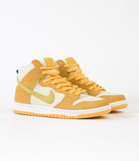 Nike SB Dunk High Pro Pineapple Shoes - University Gold / Vivid Sulfur - Citron Tint thumbnail