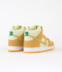 Nike SB Dunk High Pro Pineapple Shoes - University Gold / Vivid Sulfur - Citron Tint thumbnail