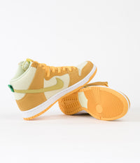 Nike SB Dunk High Pro Pineapple Shoes - University Gold / Vivid Sulfur - Citron Tint thumbnail