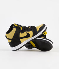 Nike SB Dunk High Pro 'Reverse Goldenrod' Shoes - Black / Black - Varsity Maize - White thumbnail