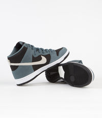 Nike SB Dunk High Pro Shoes - Mineral Slate / Sail - Black - White thumbnail