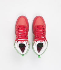 Nike SB Dunk High Pro 'Strawberry Cough' Shoes - University Red / Spinach Green - Magic Ember thumbnail