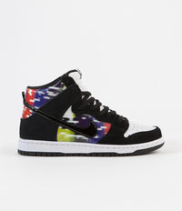 Nike SB Dunk High 'TV Signal' Shoes - White / Black - Infrared thumbnail