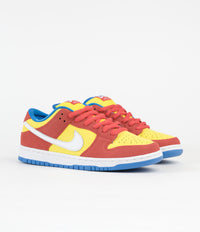 Nike SB Dunk Low Pro 'Bart Simpson' Shoes - Habanero Red / White - Blue Hero thumbnail