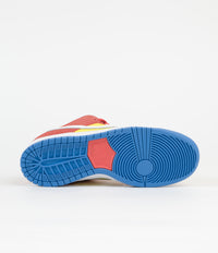 Nike SB Dunk Low Pro 'Bart Simpson' Shoes - Habanero Red / White - Blue Hero thumbnail