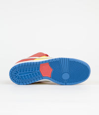 Nike SB Dunk Low Pro 'Bart Simpson' Shoes - Habanero Red / White - Blue Hero thumbnail