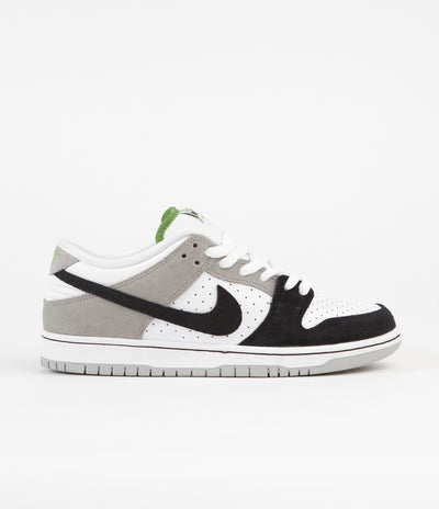 Nike SB Dunk Low Pro 'Chlorophyll' Shoes - Medium Grey / Black - White - Chlorophyll