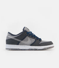 Nike SB Dunk Low Pro E Shoes - Dark Grey / White - Dark Grey - Electric Green thumbnail