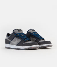 Nike SB Dunk Low Pro E Shoes - Dark Grey / White - Dark Grey - Electric Green thumbnail