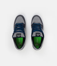 Nike SB Dunk Low Pro E Shoes - Dark Grey / White - Dark Grey - Electric Green thumbnail
