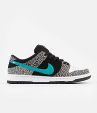 Nike SB Dunk Low Pro 'Elephant' Shoes - Medium Grey / Clear Jade - Black - White thumbnail