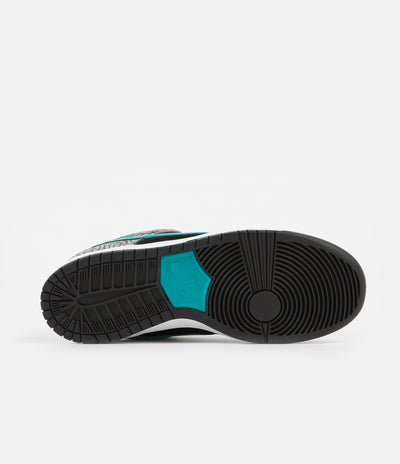 Nike SB Dunk Low Pro 'Elephant' Shoes - Medium Grey / Clear Jade - Black - White