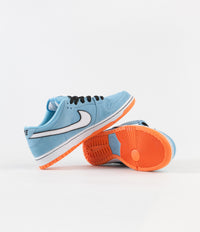 Nike SB Dunk Low Pro 'Gulf' Shoes - Blue Chill / White - Safety Orange - Black thumbnail
