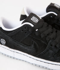 Nike SB Dunk Low Pro Medicom Preschool Shoes - Black / Black - White thumbnail