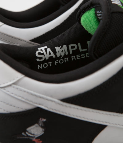 Nike SB Dunk Low Pro OG 'Panda Pigeon' Shoes - Black / White - Green Gusto