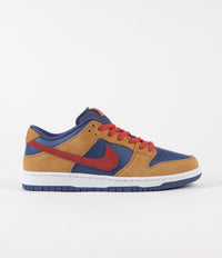Nike SB Dunk Low Pro 'Papa Bear' Shoes - Wheat / Light Fusion Red - Dark Purple Dust - White thumbnail