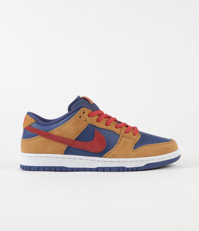 Nike SB Dunk Low Pro 'Papa Bear' Shoes - Wheat / Light Fusion Red - Dark Purple Dust - White