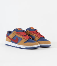 Nike SB Dunk Low Pro 'Papa Bear' Shoes - Wheat / Light Fusion Red - Dark Purple Dust - White thumbnail
