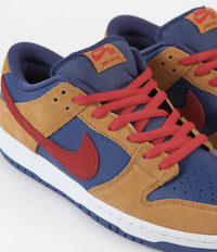 Nike SB Dunk Low Pro 'Papa Bear' Shoes - Wheat / Light Fusion Red - Dark Purple Dust - White thumbnail