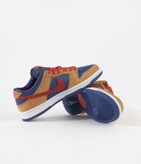 Nike SB Dunk Low Pro 'Papa Bear' Shoes - Wheat / Light Fusion Red - Dark Purple Dust - White thumbnail