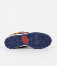 Nike SB Dunk Low Pro 'Papa Bear' Shoes - Wheat / Light Fusion Red - Dark Purple Dust - White thumbnail
