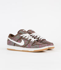 Nike SB Dunk Low Pro Premium 'Paisley' Shoes - Cacao Wow / Summit White - Rough Green thumbnail