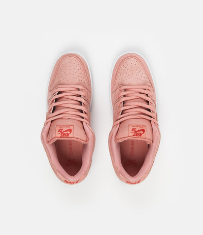 Nike SB Dunk Low Pro Premium 'Pink Pig' Shoes - Atomic Pink / Atomic Pink - University Red
