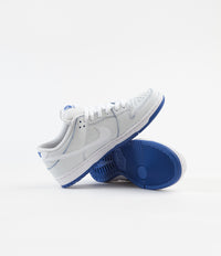 Nike SB Dunk Low Pro Premium Shoes - White / White - Game Royal thumbnail